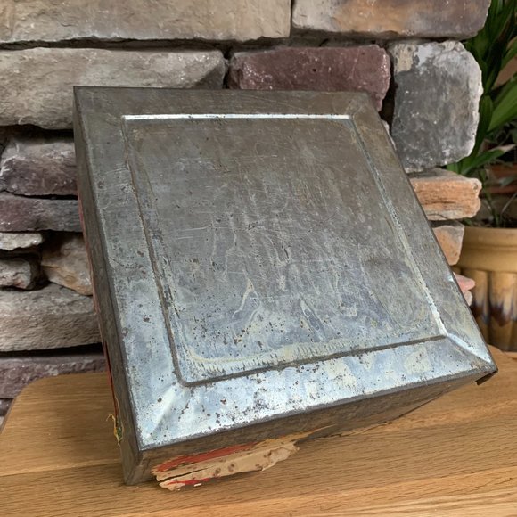 VTG 30s Christmas Tin Macfarlane Lang's M.L. Assorted Biscuits Cookies Holiday - Picture 10 of 13